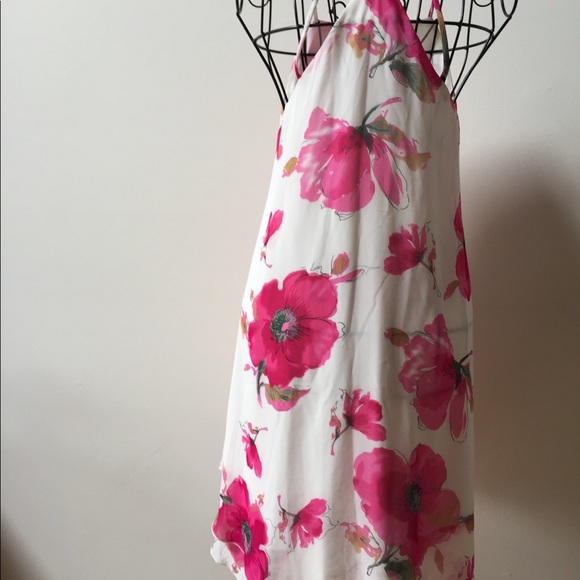 Peach Royal pink floral racer back Small dress - Picture 4 of 7